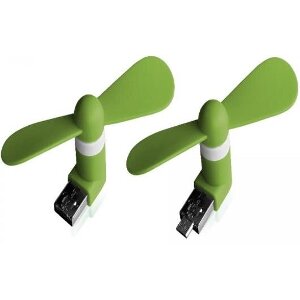 XLAYER MINI FAN 2-IN-1 MICRO USB & USB GREEN