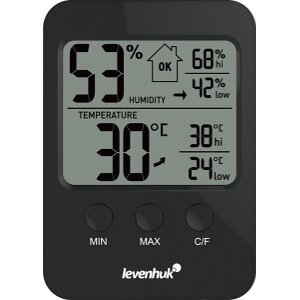 LEVENHUK WEZZER BASE L30 THERMOHYGROMETER BLACK 78885