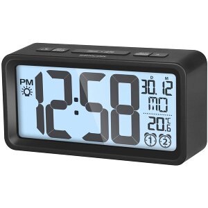 SENCOR SDC 2800 B DIGITAL ALARM CLOCK WITH THERMOMETER BLACK