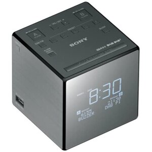 SONY XDR-C1DBP ALARM CLOCK WITH FM/AM RADIO SILVER / BLACK