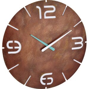 TFA 60.3536.08 WALL CLOCK CONTOUR RUST / WHITE