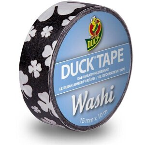 DUCK TAPE WASHI BLACK CLOVERLEAF