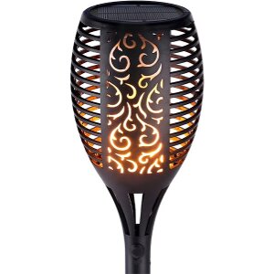 GREENBLUE SOLAR TORCH LED GARDEN LAMP GB156 REALISTIC LIVING FIRE EFFECT IP65