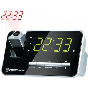 FIRST AUSTRIA FA-2421-7 TABLE DIGITAL DUAL ALARM CLOCK WITH PROJECTOR RADIO + DAY SELECTION