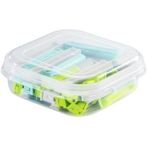 HAMA 111469 CLOSURE CLIPS SET WITH HANDY STORAGE BOX XAVAX COLOURFUL 30 PCS.