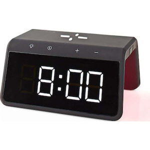 NEDIS WCACQ30BK ALARM CLOCK WITH WIRELESS CHARGING AND NIGHT LIGHT 5 / 7.5 / 10 / 15W