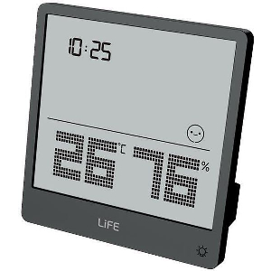 LIFE SIMPLE BLACK ΨΗΦΙΑΚΟ ΘΕΡΜΟΜΕΤΡΟ ΚΑΙ ΥΓΡΟΜΕΤΡΟ ΕΣΩΤΕΡΙΚΟΥ ΧΩΡΟΥ