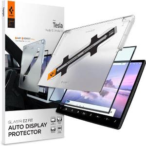 SPIGEN TESLA SCREEN PROTECTOR (MODEL S/X(2021/2022) 17 / 1P) FC BLACK TR EZ FIT