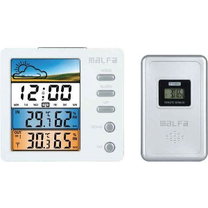 ΜΕΤΕΩΡΟΛΟΓΙΚΟΣ ΣΤΑΘΜΟΣ ΕΠΙΤΡΑΠΕΖΙΟΣ & ΡΟΛΟΙ ET674C ΜΕ ΕΞΩΤ. ΥΓΡΑΣΙΑ & ΘΕΡΜΟΚΡΑΣΙΑ ΛΕΥΚΟ/SILVER