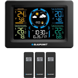 BLAUPUNKT WS40BK ΜΕΤΕΩΡΟΛΟΓΙΚΟΣ ΣΤΑΘΜΟΣ 5.1'' ΜΕ 3 ΕΞΩΤΕΡΙΚΟΥΣ ΑΙΣΘΗΤΗΡΕΣ ΜΑΥΡΟ