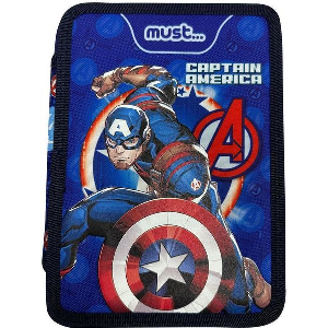 ΣΧΟΛΙΚΗ ΚΑΣΕΤΙΝΑ ΔΙΠΛΗ ΓΕΜΑΤΗ AVENGERS CAPTAIN AMERICA MUST