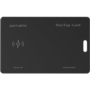 4SMARTS LOCATION FINDER SKYTAG 2MM CARD IOS QI WIRELESS RECHARGE BATTERY IPX5 BLACK