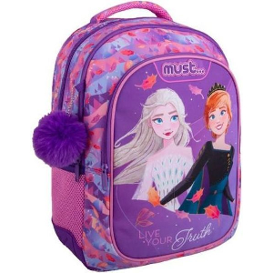 ΣΧΟΛΙΚΗ ΤΣΑΝΤΑ ΠΛΑΤΗΣ ΔΗΜΟΤΙΚΟΥ DISNEY FROZEN LIVE YOUR TRUTH MUST 3 ΘΗΚΕΣ