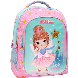 ΣΧΟΛΙΚΗ ΤΣΑΝΤΑ ΠΛΑΤΗΣ ΔΗΜΟΤΙΚΟΥ MUST LITTLE PRINCESS 3 ΘΗΚΕΣ