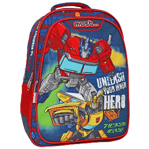 ΣΧΟΛΙΚΗ ΤΣΑΝΤΑ ΠΛΑΤΗΣ ΔΗΜΟΤΙΚΟΥ TRANSFORMERS UNLEASE YOUR INNER HERO MUST 3 ΘΗΚΕΣ