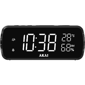 AKAI ACR-1080 ΨΗΦΙΑΚΟ ΡΟΛΟΙ-ΞΥΠΝΗΤΗΡΙ ΜΕ ΡΑΔΙΟΦΩΝΟ FM ΈΝΔΕΙΞΗ ΘΕΡΜΟΚΡΑΣΙΑΣ-ΥΓΡΑΣΙΑΣ ΔΙΠΛΗ ΑΦΥΠΝΙΣΗ
