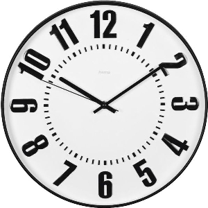 HAMA 185859 BLACK DIGITS WALL CLOCK