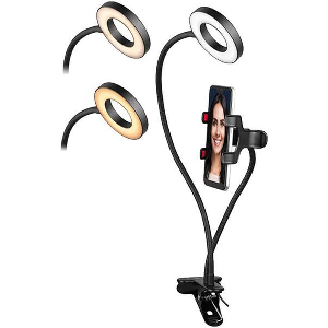 TRACER RING LAMP WITH PHONE HOLDER 8.5CM 48LED