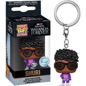 FUNKO POCKET POP! MARVEL BLACK PANTHER WAKANDA FOREVER SHURI BOBBLE-HEAD KEYCHAIN