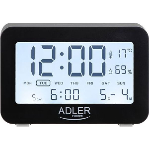 ADLER ALARM CLOCK BLACK AD1196B