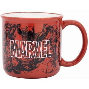 STOR: MARVEL PATTERN - CERAMIC BREAKFAST MUG IN GIFT BOX (400ML) (75434)
