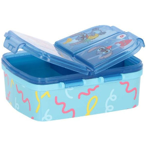 STOR: STITCH PALMS - XL MULTI COMPARTMENT RECTANGULAR SANDWICH BOX (75099)