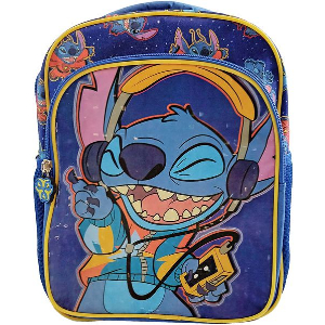 ΤΣΑΝΤΑ ΝΗΠΙΟΥ STITCH 29CM ΜΕ ΜΠΡΟΣΤΙΝΉ ΤΣΕΠΗ ΚΑΙ ΜΕ 2 ΠΛΑΙΝΕΣ ΤΣΕΠΕΣ