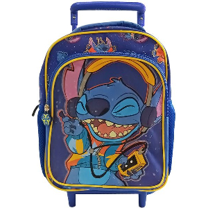 ΤΣΑΝΤΑ ΝΗΠΙΟΥ ΤΡΟΛΕΙ STITCH 29CM ΜΕ ΜΠΡΟΣΤΙΝΉ ΤΣΕΠΗ ΚΑΙ ΜΕ 2 ΠΛΑΙΝΕΣ ΤΣΕΠΕΣ