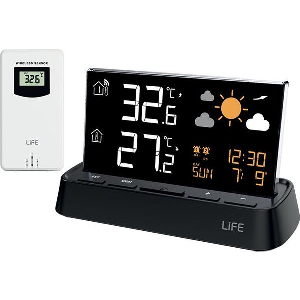 LIFE AMALFI ΜΕΤΕΩΡΟΛΟΓΙΚΟΣ ΣΤΑΘΜΟΣ FRAMELESS ΡΟΛΟΙ/ΞΥΠΝΗΤΗΡΙ ΕΞΩΤ.ΑΙΣΘΗΤΗΡΑ