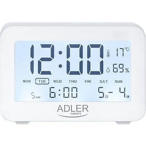 ADLER ALARM CLOCK WHITE AD1196W