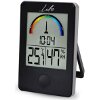 LIFE WES-100 DIGITAL INDOOR THERMOMETER AND HYGROMETER WITH CLOCK BLACK