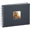 HAMA 02111 FINE ART SPIRAL BOUND ALBUM 24X17CM 50 WHITE PAGES GREY