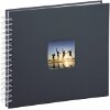 HAMA 02112 FINE ART SPIRAL BOUND ALBUM 28X24CM 50 WHITE PAGES GREY