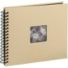 HAMA 10609 FINE ART SPIRAL BOUND ALBUM 36X32CM 50 BLACK PAGES TAUPE