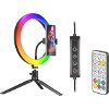 TRACER RGB RING LAMP 26CM WITH REMOTE CONTROL AND TRIPOD