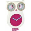 TFA 60.3052.02 WHITE/PINK LUCY KIDS PENDULUM CLOCK OWL