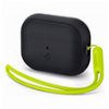 SPIGEN CASE SILICONE FIT BLACK + STRAP PHANTOM GREEN FOR AIRPODS PRO (2ND GEN)