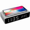 GEMBIRD DIGITAL ALARM CLOCK WITH WIRELESS CHARGING FUNCTION SILVER DAC-WPC-01-S