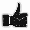 NEXTIME CLOCK 3072ZW THUMBS UP 40.5X41.CM WALL BLACK/ SILVER