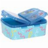 STOR: STITCH PALMS - XL MULTI COMPARTMENT RECTANGULAR SANDWICH BOX (75099)