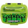STOR: MINECRAFT - FUNNY SANDWICH BOX WITH CUTLERY (40409)