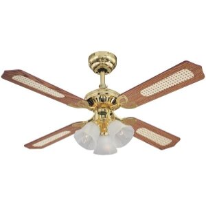 ΑΝΕΜΙΣΤΗΡΑΣ ΟΡΟΦΗΣ WESTINGHOUSE PRINCESS TRIO POLISHED BRASS 42