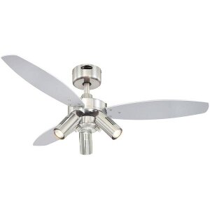 ΑΝΕΜΙΣΤΗΡΑΣ ΟΡΟΦΗΣ WESTINGHOUSE JETTE C BRUSHED NICKEL WENGUE/SILVER 3 SPOTS 42