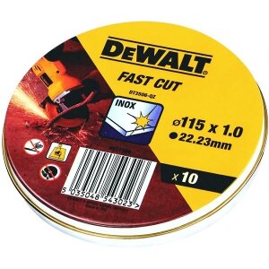 ΔΙΣΚΟΙ ΚΟΠΗΣ INOX 10 ΤΕΜ DEWALT 115MM DT3506