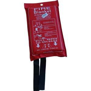 FIRE BLANKET 100 X 100 CM + RED BAG