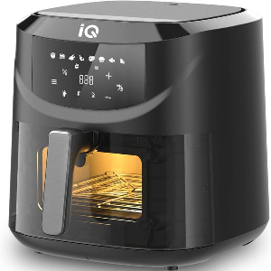 ΦΡΙΤΕΖΑ ΑΕΡΟΣ ΜΕ ΑΠΟΣΠΩΜΕΝΟ ΚΑΔΟ XL 8LT BLACK IQ AF-004