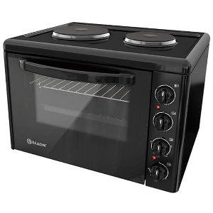 ΦΟΥΡΝΑΚΙ 3100W ELDOM 203VFEN ΜΕ 2 ΕΜΑΓΙΕ ΕΣΤΙΕΣ 35LT ΜΑΥΡΟ