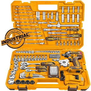 ΕΡΓΑΛΕΙΑ ΧΕΙΡΟΣ + ΜΠΟΥΛΟΝΟΚΛΕΙΔΟ ΚΡΟΥΣΤΙΚΟ ΜΠΑΤ. 20V LI-ION 500-650NM ΣΕΤ 152 ΤΕΜ. INGCO HKTHP31521