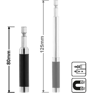 ΜΑΓΝΗΤΙΚΟΣ ΤΗΛΕΣΚΟΠΙΚΟΣ ΑΝΤΑΠΤΟΡΑΣ 80-125MM ΜΕ ΥΠΟΔΟΧΗ 1/4'' ΚΑΙ ΈΞΟΔΟ ΓΙΑ ΜΥΤΗ INGCO ABH30801