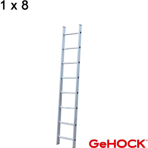 ΜΟΝΗ ΣΚΑΛΑ ΑΛΟΥΜΙΝΙΟΥ 1 X 8 ΣΚΑΛΟΠΑΤΙΑ GEHOCK 605008